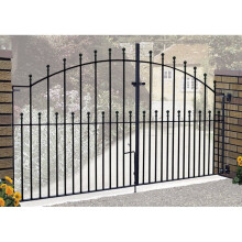 (3353mm (11ft) GAP X 1220mm Central Height) Manor Ball Top Arched Driveway Garden Gates metal