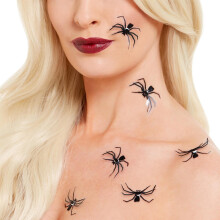 6 Adult Spider Skin Stickers