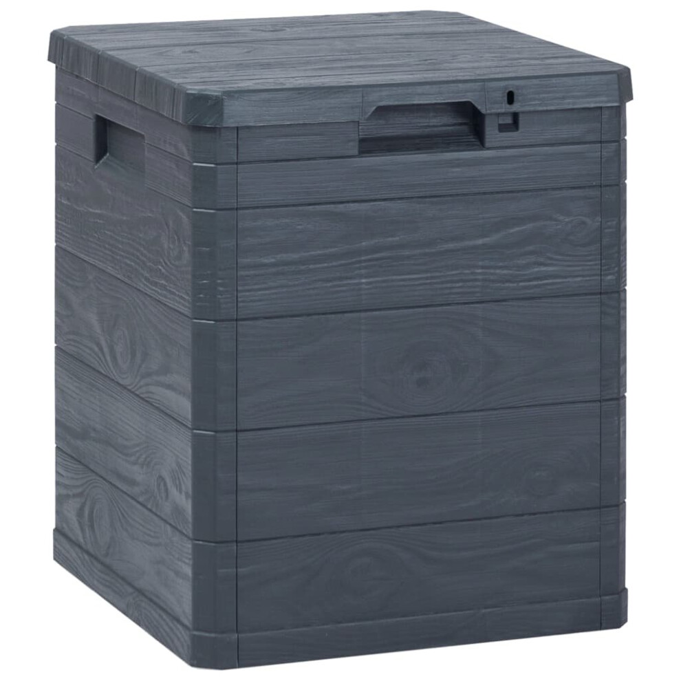 vidaXL Garden Storage Box 90L Anthracite Outdoor Utility Chest Organiser Unit