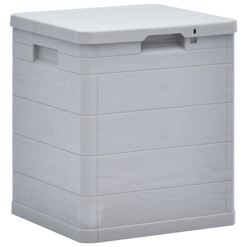 vidaXL Garden Storage Box 90L Light Grey Garden Tool Organiser Cabinet Unit