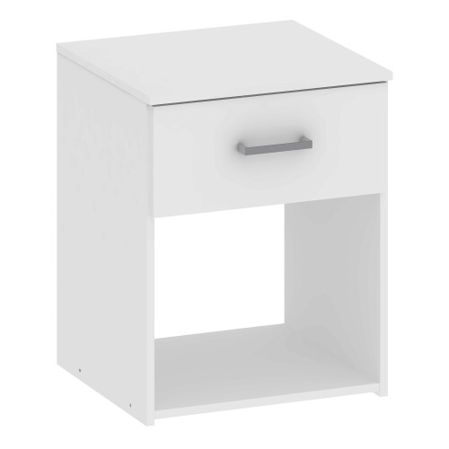 Bedside Table 1 Drawer Night Stand Cabinet Bedroom Storage Unit White 1