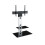 King Cantilever TV Stand with Brackets, White, Rectangle Base, TVs up to 60" 1