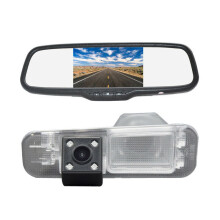Vardsafe Licence Plate Light Parking Reverse Camera + Clip-on Rear View Mirror Monitor for Kia Rio Pride UB