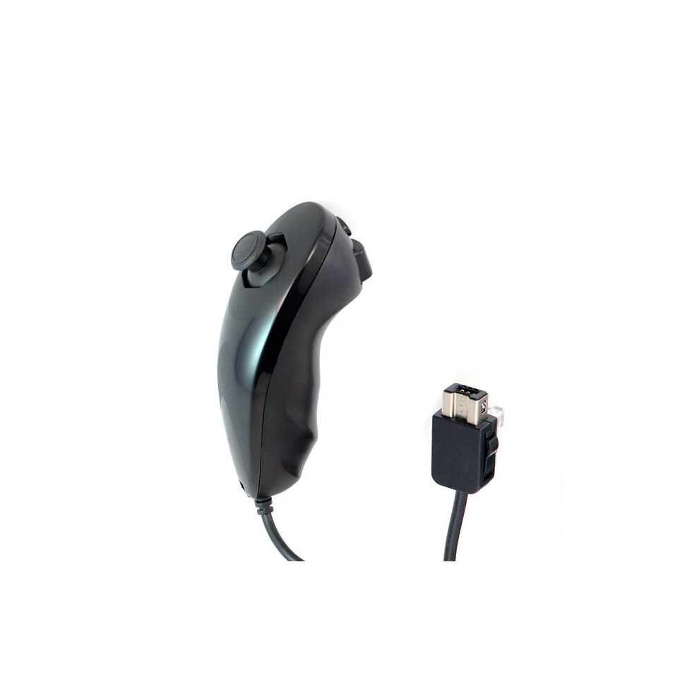 (Black) Nunchuck Controller Remote For Nintendo Wii Nintendo Wii U All Colours Black 5055546024053