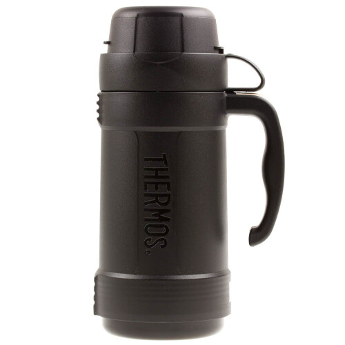 Thermos Thermos Eclipse 500ml Black Vacuum Flask Glass Insulated
