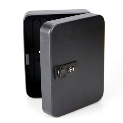 Combination Key Cabinet Lockable Key Safe Storage Box 20 Tags - Black 2