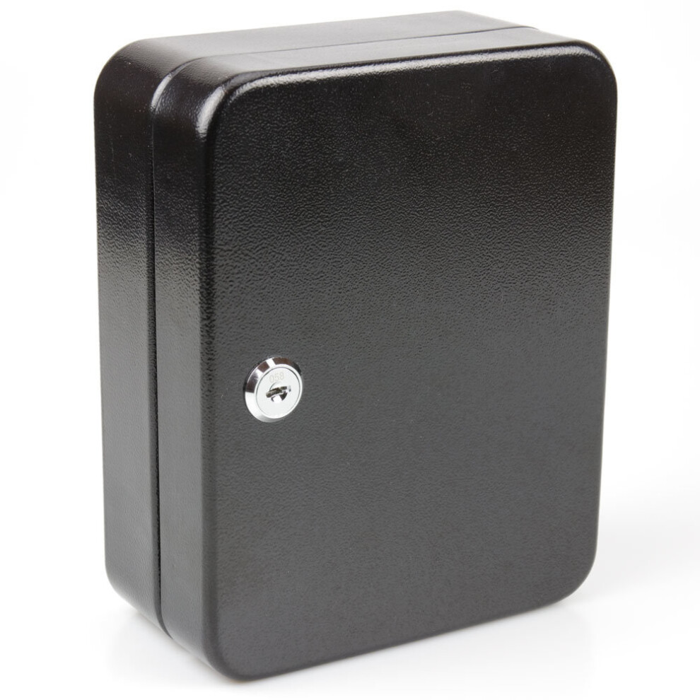 Abn Finest Key Cabinet Holder Safe Box Lockable Wall Mounted With 20 Tags - Black