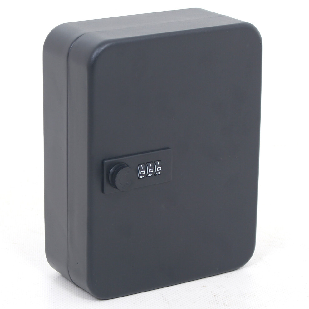 Combination Key Cabinet Lockable Key Safe Storage Box 20 Tags - Black