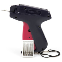 Clothes Label Tagging Tag Gun with 6 Needles + 1000 Kimble Barbs 80mm