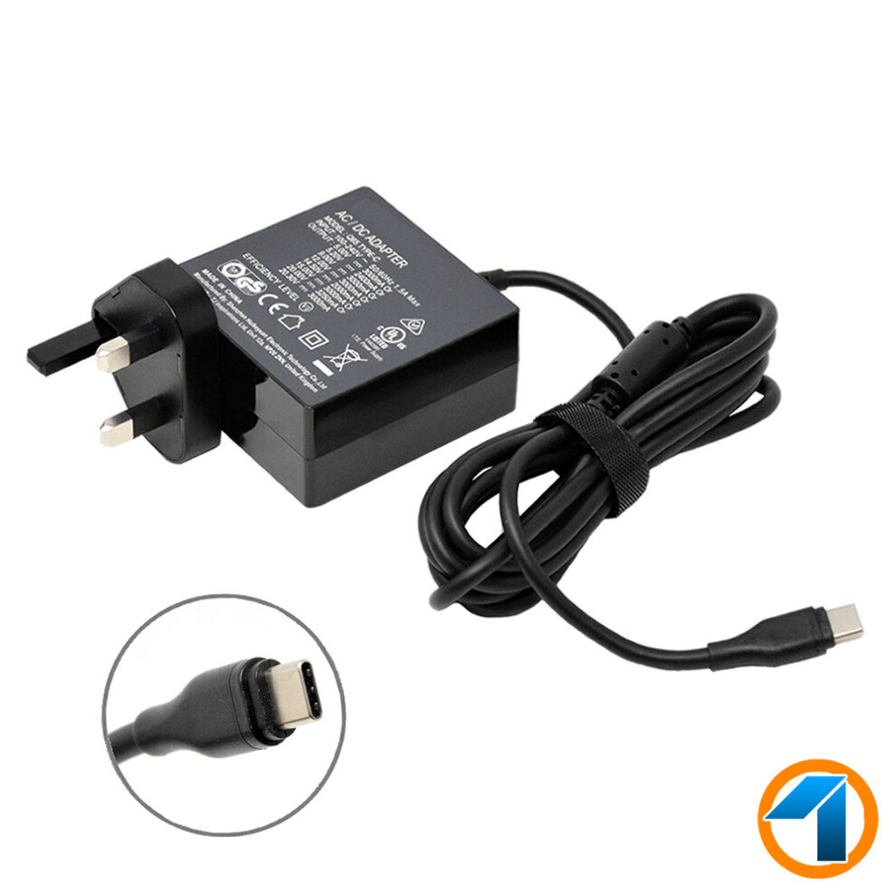 65W USB Type C Power Adapter Charger for Apple MacBook/Pro, Lenovo, ASUS, Acer, Dell, Xiaomi Air, Huawei Matebook, HP Spectre, Thinkpad