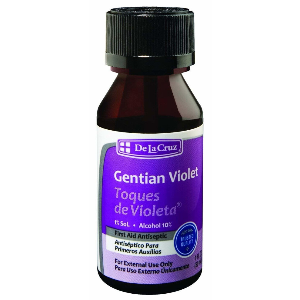 De La Cruz, Gentian Violet, First Aid Antiseptic, 1 fl oz (30 ml)