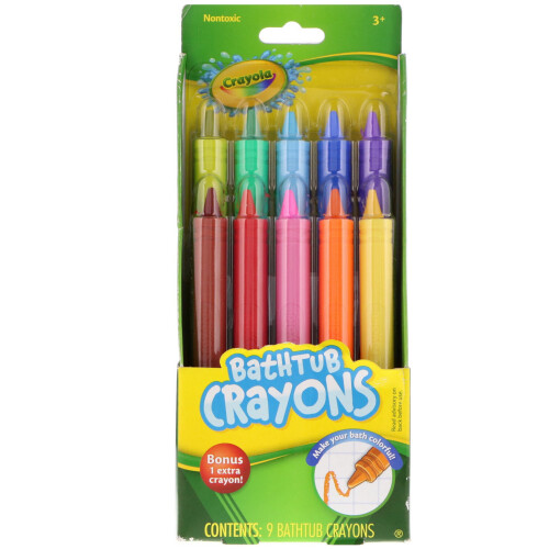 Crayola Crayola, Crayola, Bathtub Crayons, 3 & Up, 9 Crayons, + 1 Bonus Crayon