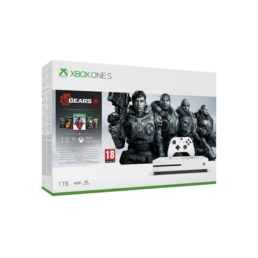 Xbox One S 1Tb Console & Gears 5 Bundle
