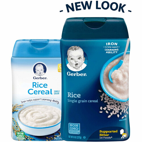 Gerber Gerber, Cereal pro dítě, 1. potraviny, Rýže, 8 oz (227 g) 1