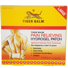 Tiger Balm, Schmerzlinderndes Hydrogel-Pflaster, Groß, 4 Pflaster