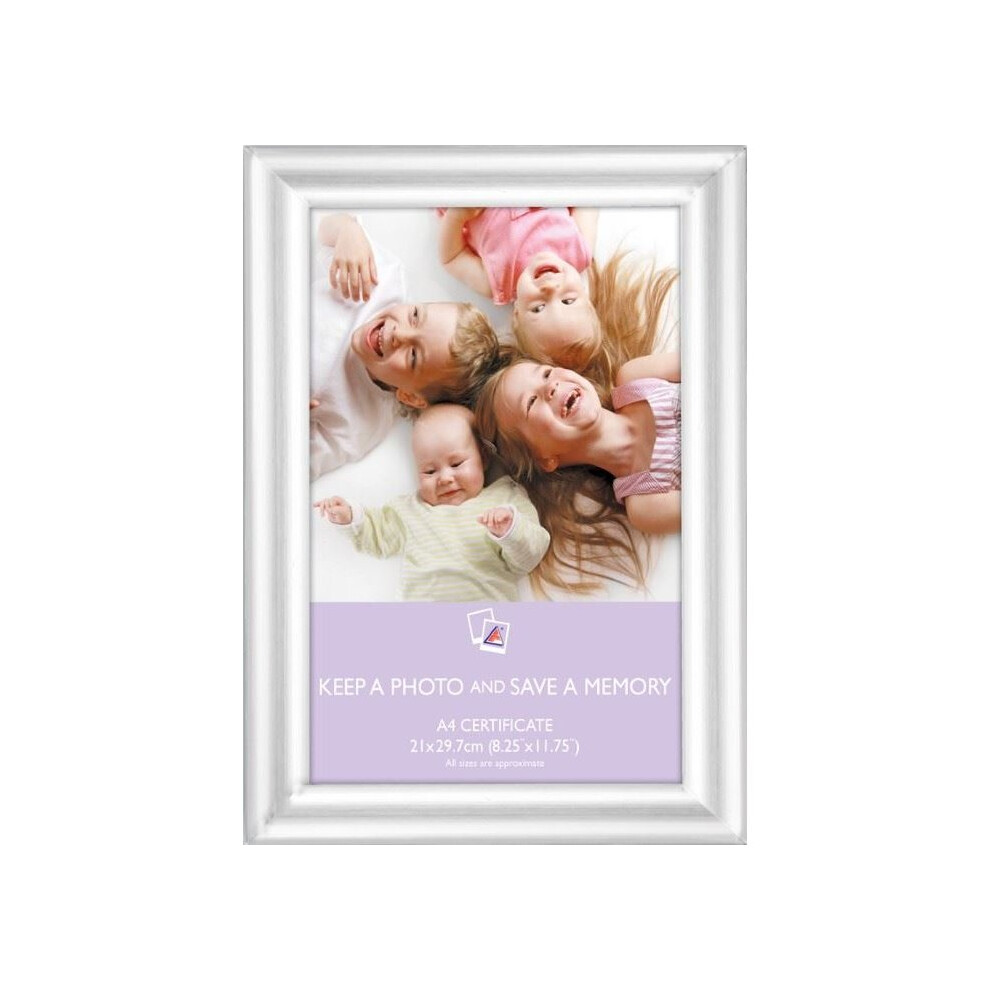 Picture Frame - Silver Rounded A4