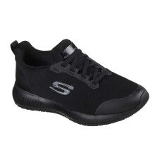 (5 UK, Black) Skechers Womens/Ladies Squad Lace Up Safety Shoes