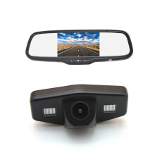 Vardsafe Parking Reverse Camera + Clip-on Rear View Mirror Monitor for Honda Accord Pilot Civic Odyssey
