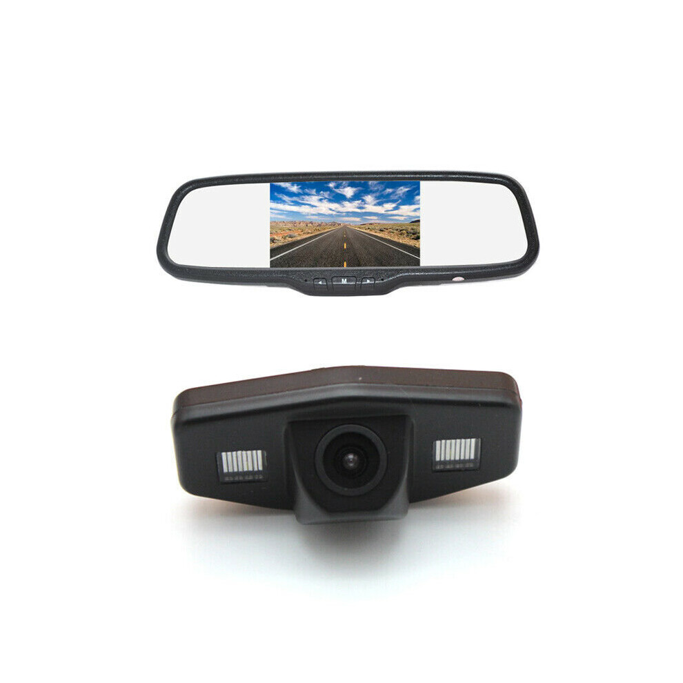 Vardsafe Parking Reverse Camera + Clip-On Rear View Mirror Monitor For Honda Accord Pilot Civic Odyssey Light 8414775822071