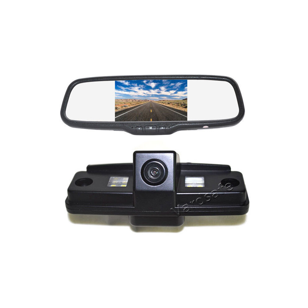 Vardsafe Reverse Backup Camera + 5 Inch Clip-On Rear View Mirror Monitor For Subaru Forester / Outback / Impreza Light 8414775822118