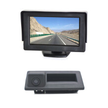 Vardsafe Backup Camera + 4.3 Inch Rear View Monitor For Audi A4 A6 A8L S5 Q3