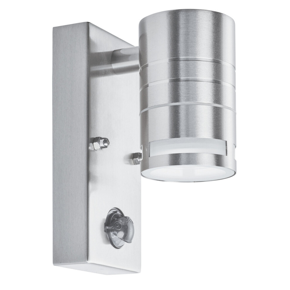 Searchlight Outdoor Porch 1 Light PIR Wall Bracket Stainless Steel Frosted Glass