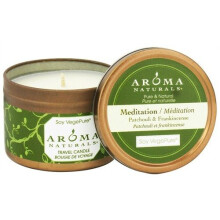 Aroma Naturals, Soja VegePure, Reise-Tin-Beleuchtung, Meditation, Patchouli & Frankincense, 2.8 oz (79.38 g)