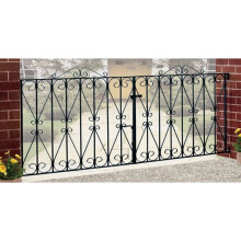 (2743mm (9ft) GAP X 914mm High Galvanised) Regent Scroll Driveway Garden Gates metal iron
