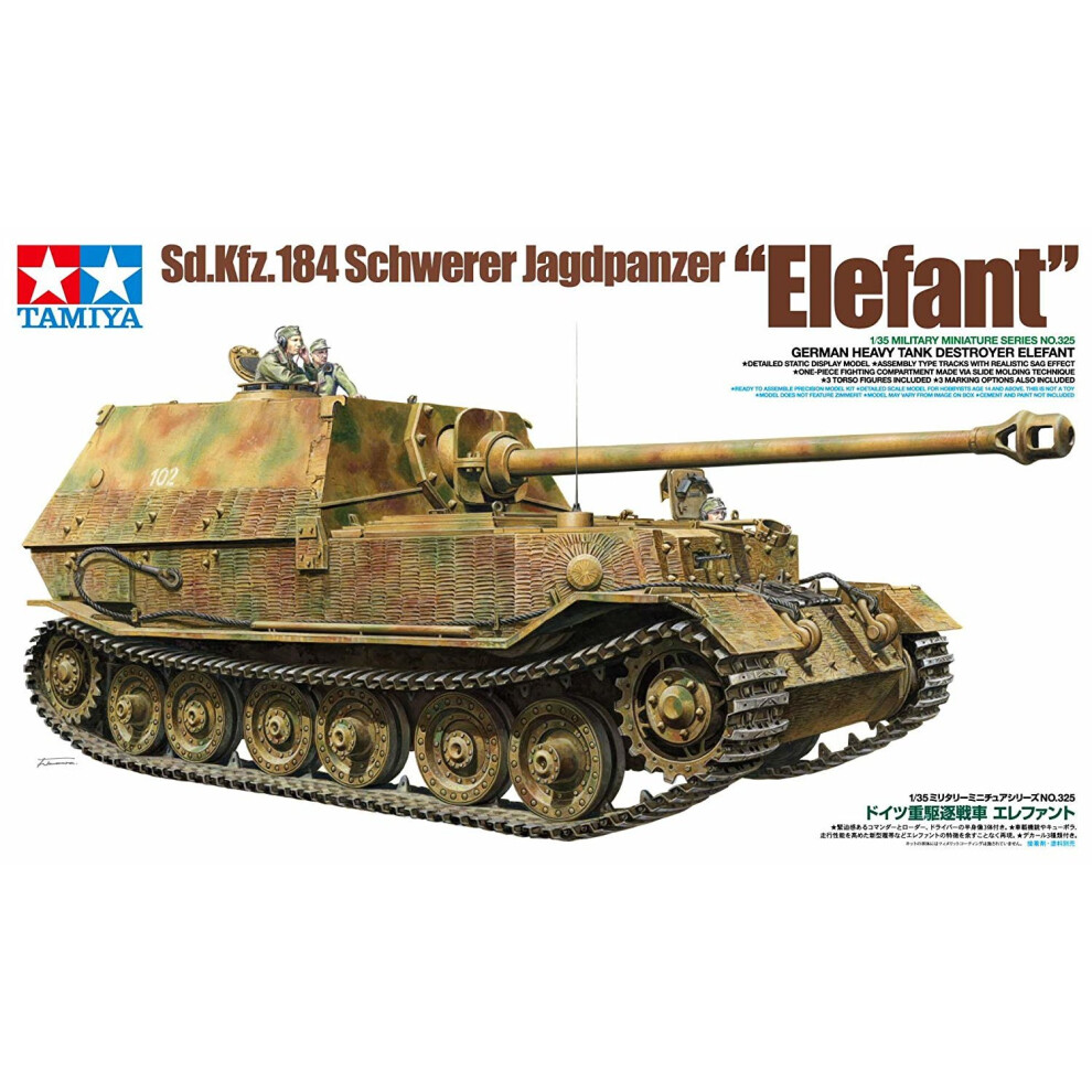 Tamiya 35325 Wwii German Heavy Armoured Tank Elephant Model Kit Scale 1:35