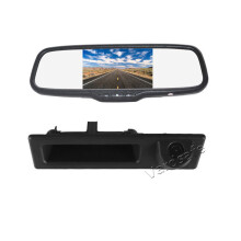 Vardsafe Reverse Backup Camera + 5 inch Clip-on Mirror Monitor for BMW F10 F11 F15 F22 F23 F25 F26 F30 F31 F34 F35 F36
