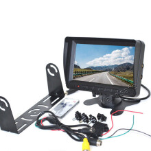 Vardsafe 7 Inch Rear View Self Standing TFT LCD Monitor Display Screen for Reverse Backup Camera 4PIN to RCA Connector