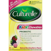 Culturelle, Bambini, Probioti Puramente Masticabili, 3+ Anni, Esplosione di Frutta, 30 Tavola Masticabile