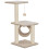 VidaXL vidaXL 65cm Beige Cat Tree with Sisal Scratching Posts 1