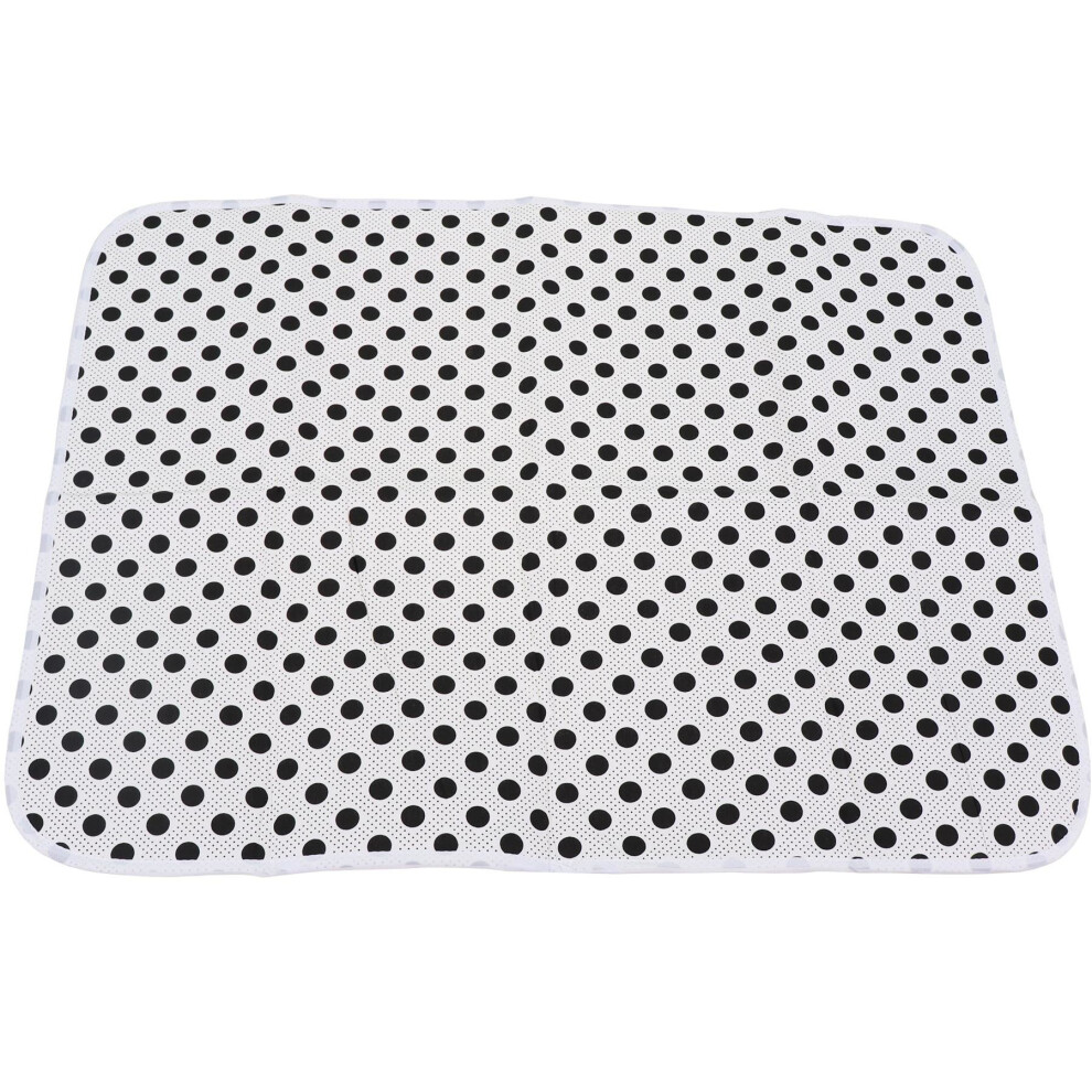 Portable Table Top Ironing Pad Black Spot Design
