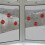 (Silver) Bauble Window Clings with Glitter Pattern & String 1