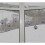 (Silver) Bauble Window Clings with Glitter Pattern & String 4