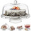 Gr8 Home Multi Functional 6in1 Clear Cake Stand Dome Platter Dip Server Punch Salad Bowl 1