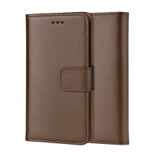 (Brown) Ameego Genuine Leather Wallet Case for XS Max