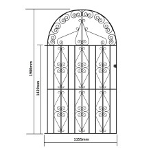 (1220mm GAP X 1980mm High Galvanised) Stirling Scroll Tall Garden Gate galvanised metal