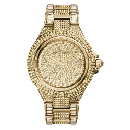 Montre Femme Michael Kors Camille Gold Cristal Pavé MK5720 - cadran doré pavé et boîtier élégant