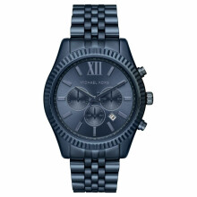 Montre Homme Michael Kors Lexington Chronograph MK8480 - Cadran bleu marine, boîtier en acier inoxydable et bracelet bleu ionisé