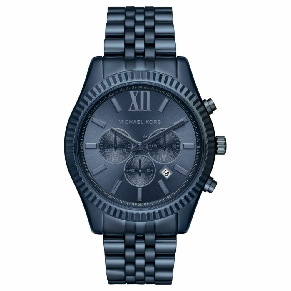 Michael Kors Lexington Chronograph Navy Blue Dial Men's Watch MK8480