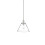 Searchlight Searchlight Pyramid 1 Light Pendant Satin Silver Clear Pyramid Glass Shade 1