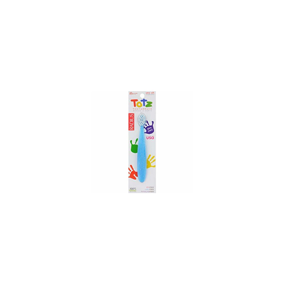 , Totz Toothbrush, 18 + Months, Extra Soft, Sparkle Light/Blue Radius
