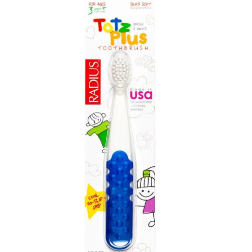 RADIUS, Totz Plus Toothbrush, 3+ Years, White/Blue, 1 Toothbrush