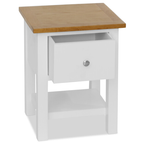 VidaXL vidaXL Solid Oak Wood Nightstand Bedroom Bedside Cabinet Side Table Stand 1