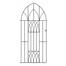 (991mm Gap x 1988mm High) Abbey Tall Metal Bow-Top Gate