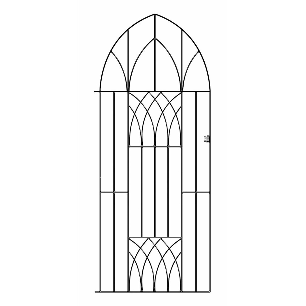 (914mm Gap x 1950mm High) Abbey Tall Metal Bow-Top Gate