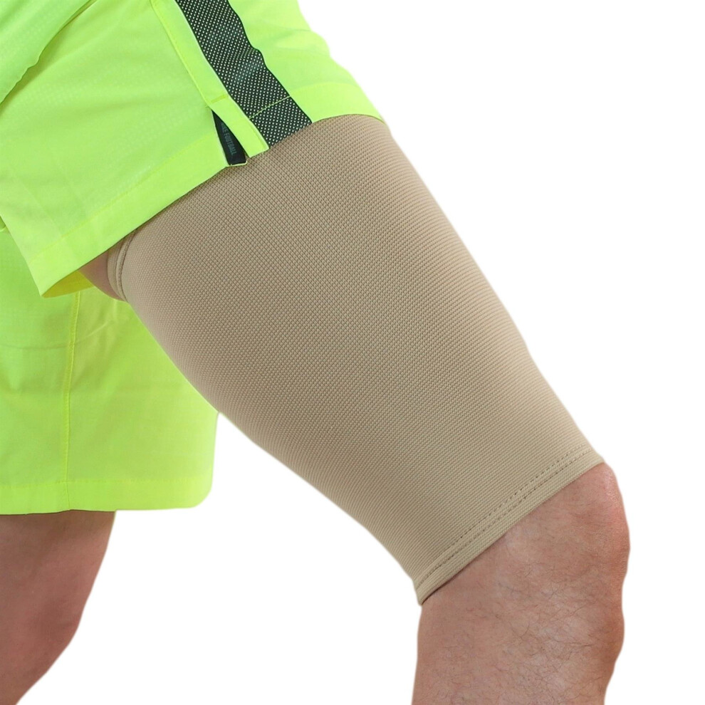 (2XL, Beige) Medical Grade Elastic Compression Thigh Support