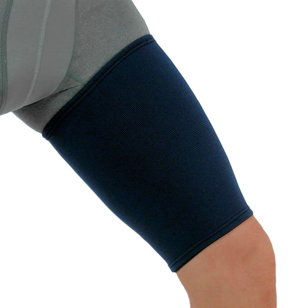 (L, Navy) Medical Grade Elastic Compression Thigh Support